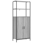 vidaXL Highboard Sivý Sonoma 40 x 33 x 161 cm Kompozitné drevo