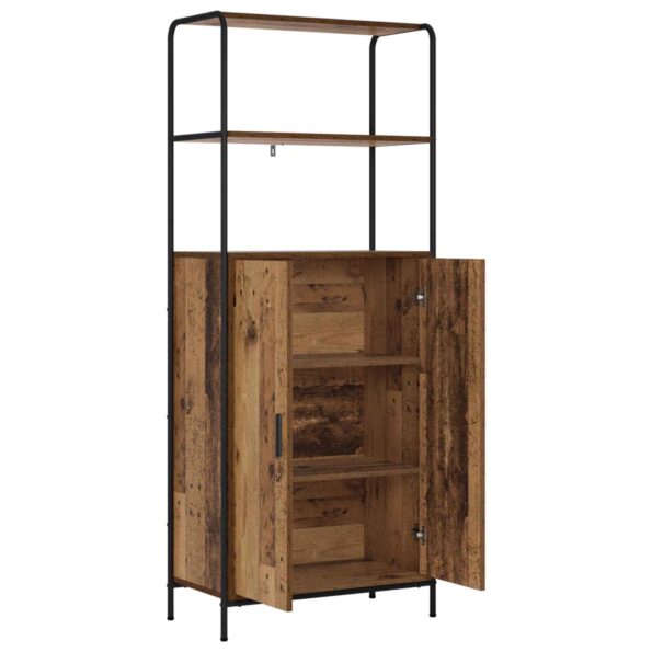 vidaXL Highboard Staré drevo 40 x 33 x 161 cm Kompozitné drevo – Obrázok 2