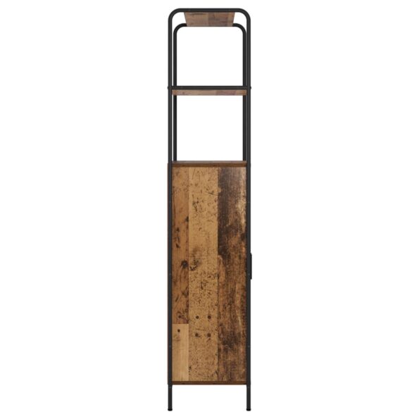 vidaXL Highboard Staré drevo 40 x 33 x 161 cm Kompozitné drevo – Obrázok 4