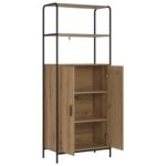 vidaXL Highboard Dub artisan 40 x 33 x 161 cm Kompozitné drevo – Obrázok 2