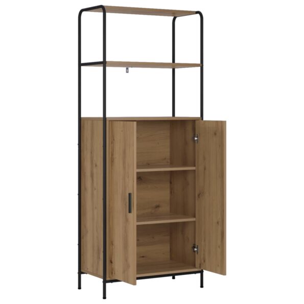 vidaXL Highboard Dub artisan 40 x 33 x 161 cm Kompozitné drevo – Obrázok 2