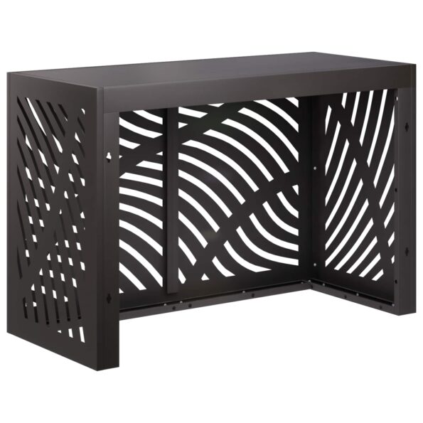vidaXL Kryt na klimatizáciu Čierna 90 x 40 x 60 cm Oceľ – Obrázok 4