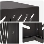 vidaXL Kryt na klimatizáciu Čierna 110 x 50 x 105 cm Oceľ – Obrázok 5