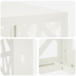 vidaXL Kryt na klimatizáciu Biela 90 x 40 x 60 cm Oceľ – Obrázok 5