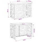vidaXL Kryt na klimatizáciu Biela 90 x 40 x 60 cm Oceľ – Obrázok 7