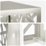 vidaXL Kryt na klimatizáciu Strieborná 110 x 50 x 105 cm – Obrázok 5
