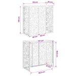 vidaXL Kryt na klimatizáciu Strieborná 110 x 50 x 105 cm – Obrázok 7