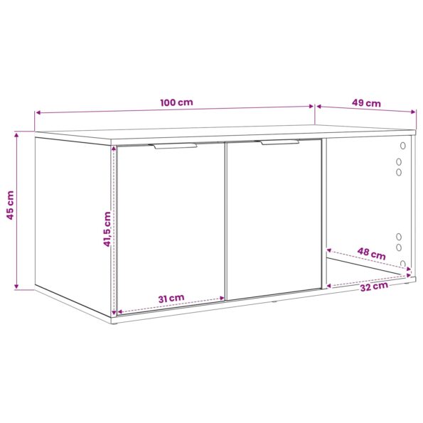 vidaXL Nábytok pre mačky Staré drevo 100 x 49 x 45 cm Kompozitné drevo – Obrázok 11