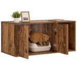 vidaXL Nábytok pre mačky Staré drevo 100 x 49 x 45 cm Kompozitné drevo – Obrázok 3