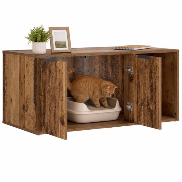 vidaXL Nábytok pre mačky Staré drevo 100 x 49 x 45 cm Kompozitné drevo – Obrázok 3