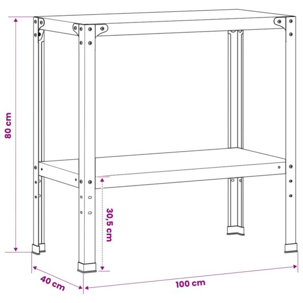 vidaXL Stolík na presádzanie 100 x 40 x 80 cm – Obrázok 7