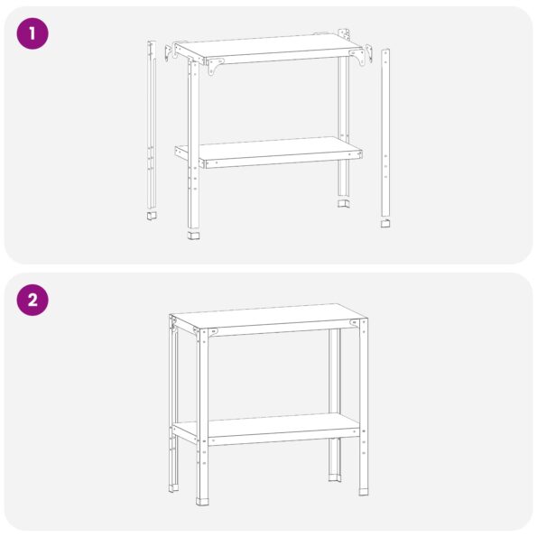 vidaXL Stolík na presádzanie 60 x 40 x 80 cm – Obrázok 6