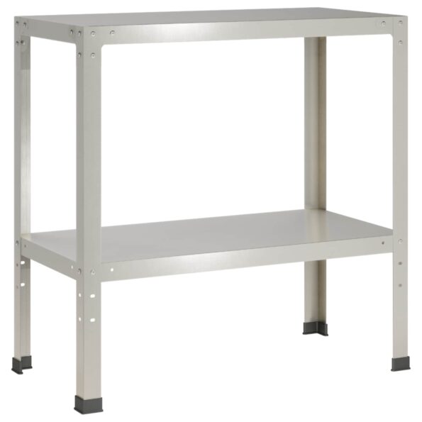 vidaXL Stolík na presádzanie 60 x 40 x 80 cm Nehrdzavejúca oceľ – Obrázok 2