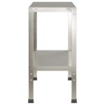 vidaXL Stolík na presádzanie 60 x 40 x 80 cm Nehrdzavejúca oceľ – Obrázok 4