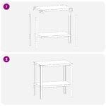 vidaXL Stolík na presádzanie 100 x 50 x 80 cm – Obrázok 6