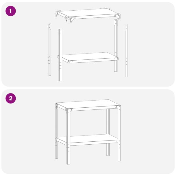 vidaXL Stolík na presádzanie 100 x 50 x 80 cm – Obrázok 6