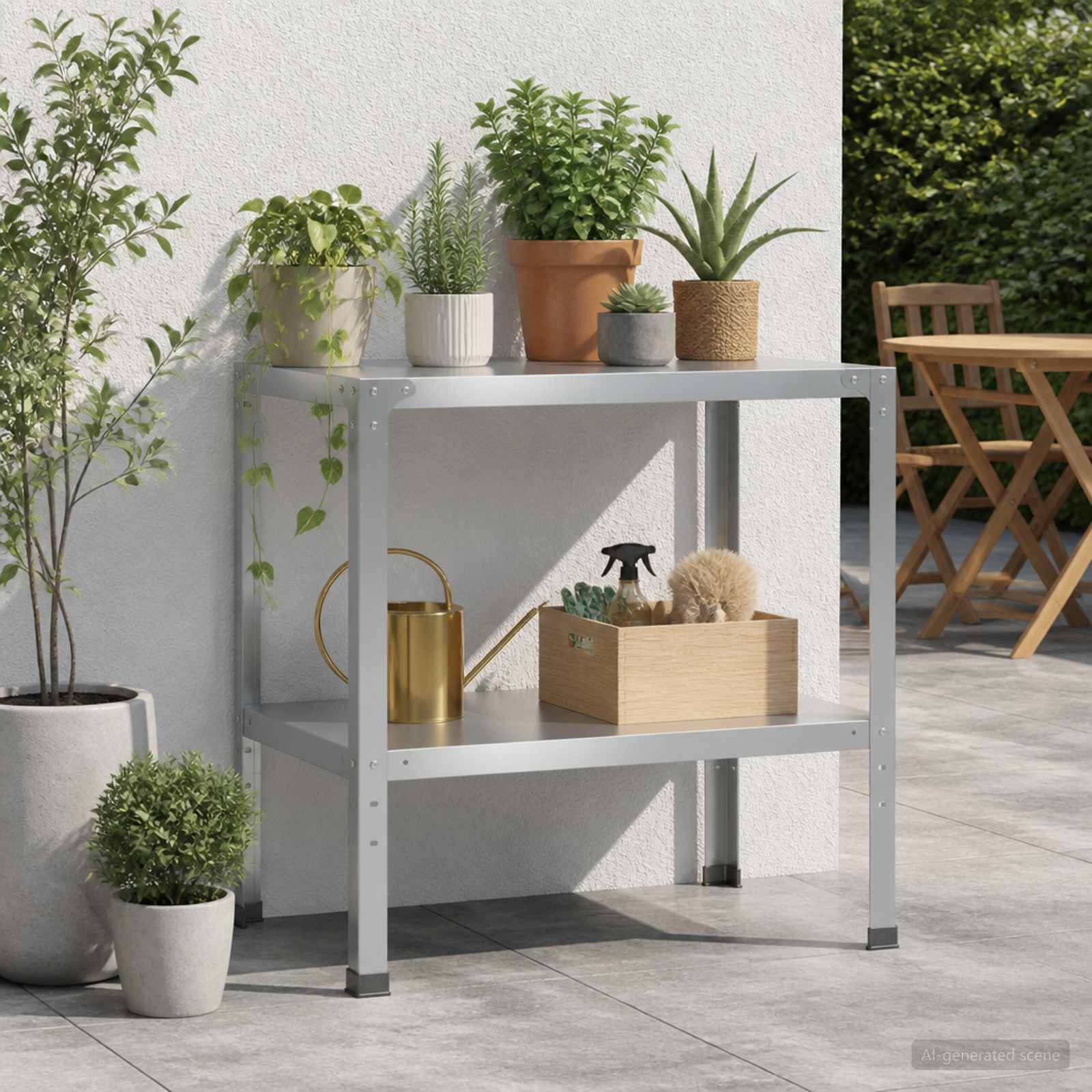 8014881_1.jpg vidaXL Stolík na presádzanie 100 x 50 x 80 cm Pozinkovaná oceľ – Obrázok 1