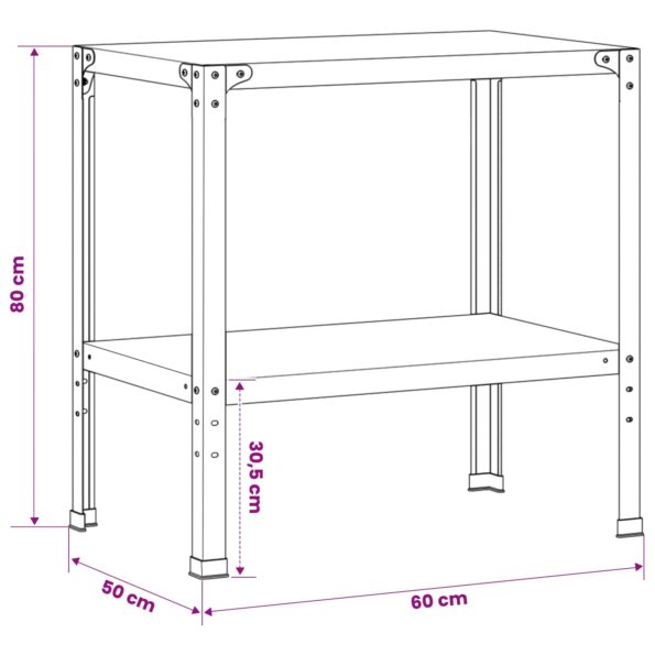 vidaXL Stolík na presádzanie 60 x 50 x 80 cm – Obrázok 7