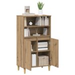 vidaXL Highboard Dub artisan 60 x 36 x 110 cm Kompozitné drevo – Obrázok 3