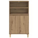 vidaXL Highboard Dub artisan 60 x 36 x 110 cm Kompozitné drevo – Obrázok 5