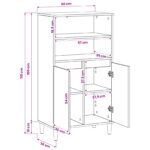 vidaXL Highboard Dub artisan 60 x 36 x 110 cm Kompozitné drevo – Obrázok 8