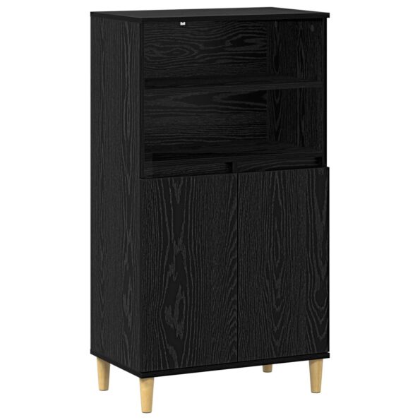 vidaXL Highboard Čierny dub 60 x 36 x 110 cm Kompozitné drevo – Obrázok 2