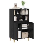 vidaXL Highboard Čierny dub 60 x 36 x 110 cm Kompozitné drevo – Obrázok 3