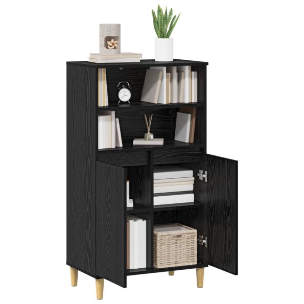 vidaXL Highboard Čierny dub 60 x 36 x 110 cm Kompozitné drevo – Obrázok 3