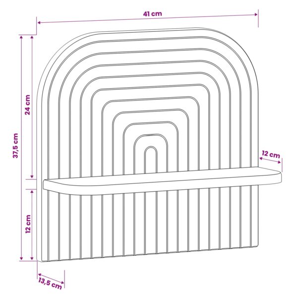 vidaXL Stenná polica 2 ks Dub artisan 41 x 13,5 x 37,5 cm – Obrázok 7