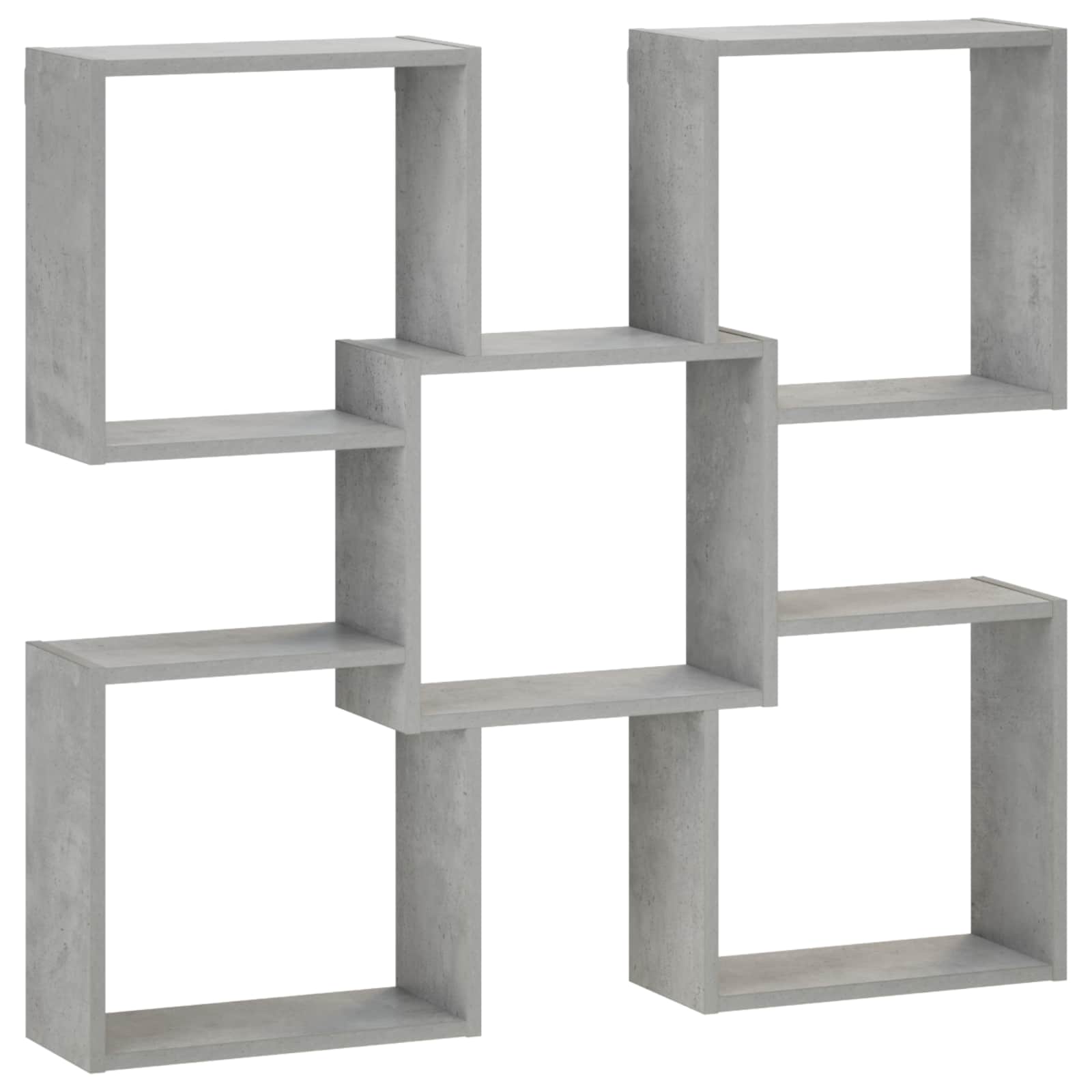 8014971_1.jpg vidaXL Stenná polica Betónovo sivá 99,5 x 17 x 91 cm Kompozitné drevo – Obrázok 1
