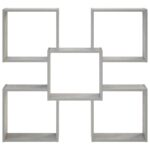 vidaXL Stenná polica Betónovo sivá 99,5 x 17 x 91 cm Kompozitné drevo – Obrázok 2