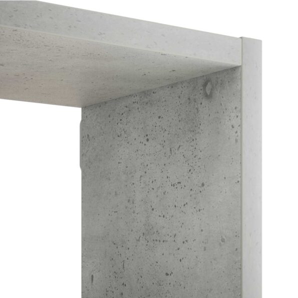 vidaXL Stenná polica Betónovo sivá 99,5 x 17 x 91 cm Kompozitné drevo – Obrázok 4