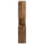 vidaXL Stenná polica Staré drevo 99,5 x 17 x 91 cm Kompozitné drevo – Obrázok 3