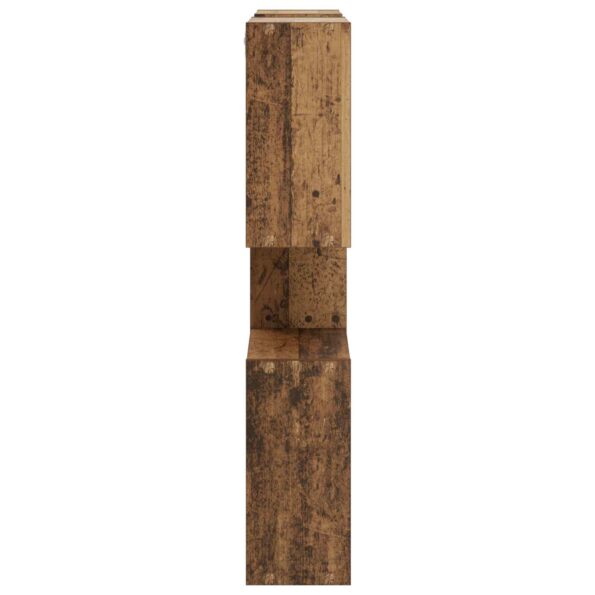 vidaXL Stenná polica Staré drevo 99,5 x 17 x 91 cm Kompozitné drevo – Obrázok 3