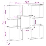 vidaXL Stenná polica Staré drevo 99,5 x 17 x 91 cm Kompozitné drevo – Obrázok 5