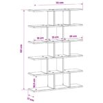 vidaXL Nástenná polica Dub artisan 70 x 17 x 101 cm Kompozitné drevo – Obrázok 5