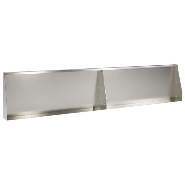 vidaXL Oporný múr 2 ks 100 x 12 x 30 cm Nehrdzavejúca oceľ Strieborná – Obrázok 2