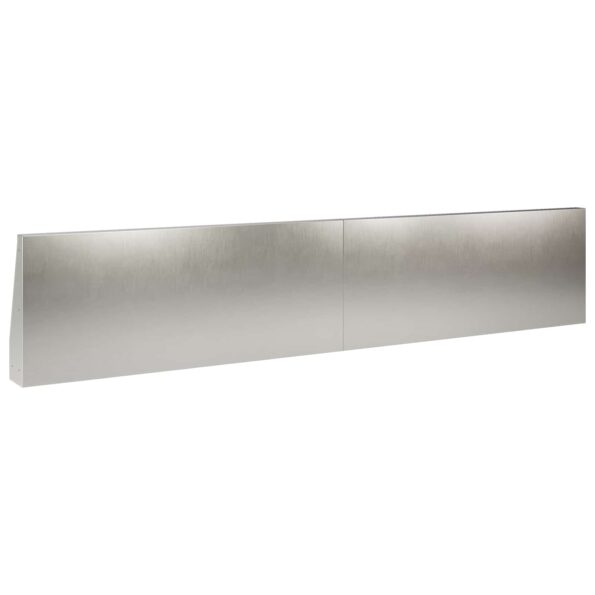 vidaXL Oporný múr 2 ks 100 x 12 x 30 cm Nehrdzavejúca oceľ Strieborná – Obrázok 6