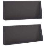 vidaXL Oporný múr 2 ks 100 x 12 x 40 cm Oceľ Čierna – Obrázok 2