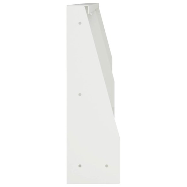 vidaXL Oporný múr 2 ks 100 x 12 x 40 cm Oceľ Biela – Obrázok 4