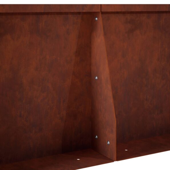 vidaXL Oporný múr 2 ks 100 x 12 x 40 cm Poveternostne odolná oceľ – Obrázok 8