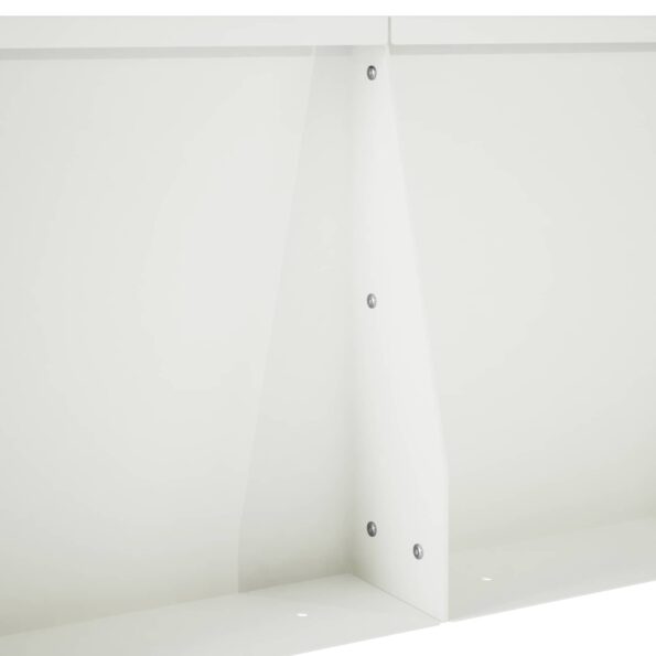 vidaXL Oporný múr 2 ks 100 x 12 x 50 cm Oceľ Biela – Obrázok 7