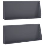 vidaXL Oporný múr 2 ks 100 x 12 x 50 cm Oceľ Antracitová – Obrázok 2