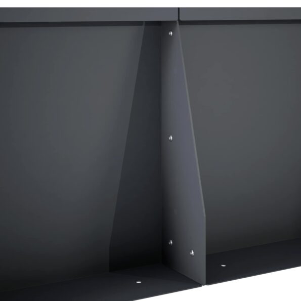 vidaXL Oporný múr 2 ks 100 x 12 x 50 cm Oceľ Antracitová – Obrázok 7