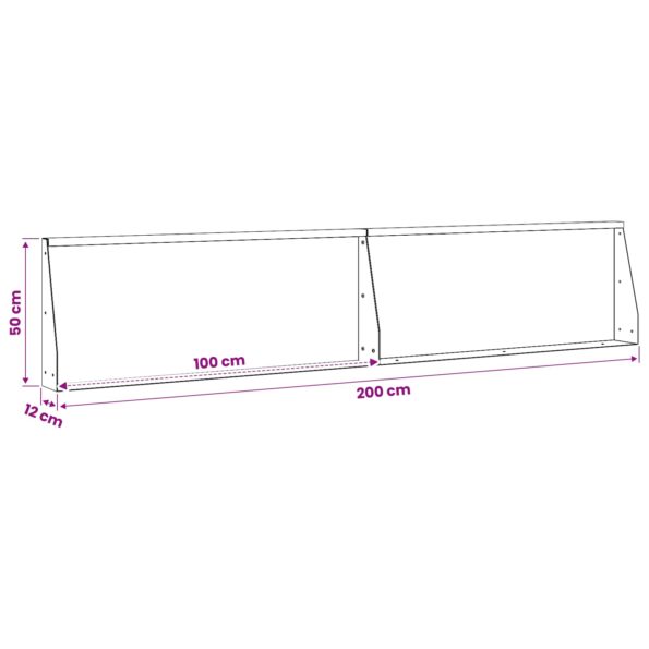 vidaXL Oporný múr 2 ks 100 x 12 x 50 cm Oceľ Antracitová – Obrázok 8