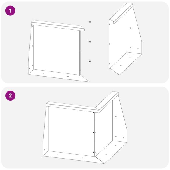 vidaXL Oporný múr 50 x 50 x 30 cm Oceľ Biela – Obrázok 6