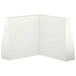 vidaXL Oporný múr 2 ks 50 x 50 x 30 cm Oceľ Biela – Obrázok 4