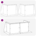 vidaXL Oporný múr 2 ks 50 x 50 x 30 cm Oceľ Biela – Obrázok 7