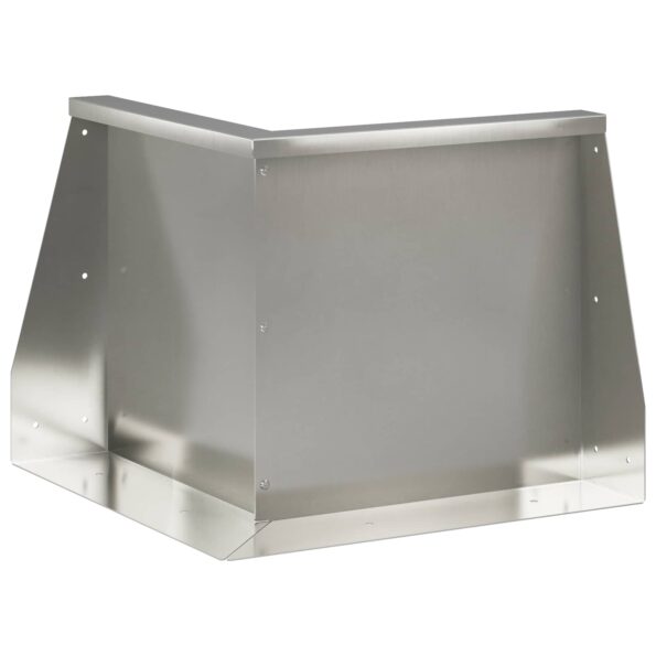 vidaXL Oporný múr 50 x 50 x 30 cm Nehrdzavejúca oceľ Strieborná – Obrázok 2