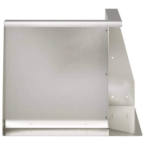 vidaXL Oporný múr 50 x 50 x 30 cm Nehrdzavejúca oceľ Strieborná – Obrázok 4